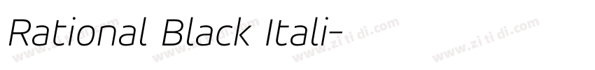 Rational Black Itali字体转换